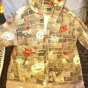 Ecko Unlimited Gray Brick Pattern Hoodie